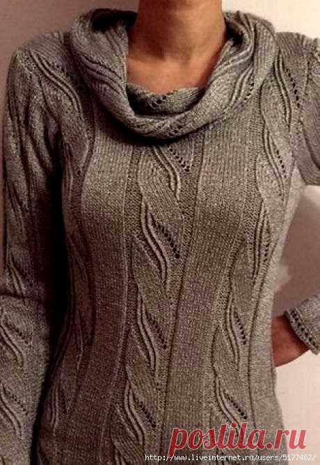 Узор для пуловера спицами
