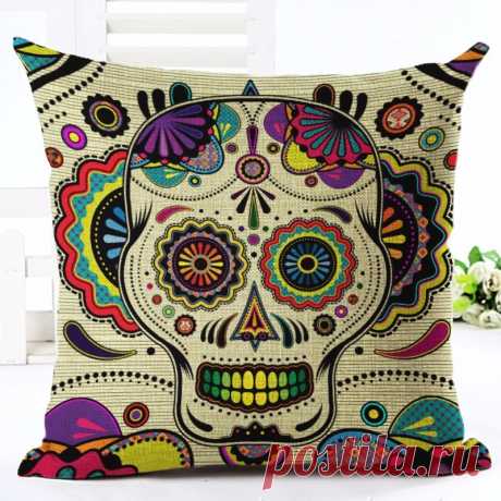 Modern Vintage Home Decor Cartoon Pillow Linen Skull Cushion Soft Bed Cushion Cover Decoration For Santa Almofadas Cojines-in Cushion Cover from Home & Garden on Aliexpress.com | Alibaba Group