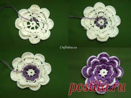 Crochet flower tutorial - Craft Ideas