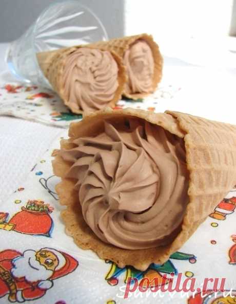 Шоколадное крем - мороженое из кефира