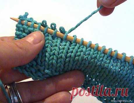 Как укоротить и набрать петли на вязаном полотне - 2 способа.