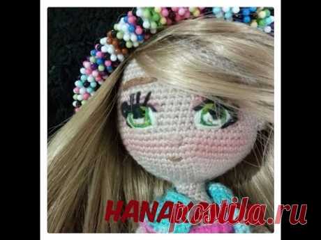 طريقه تركيب الشعر للعروسه الكورشيه مع هناقنديلAmigurumi crochet doll