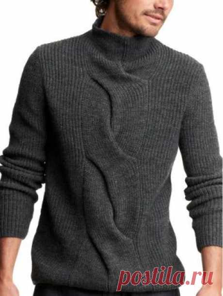 модные мужские свитера спицами - Сумки