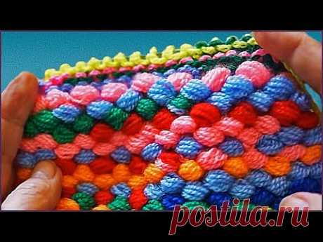 Коврик из пряжи. Пряжа помпон своими руками. Коврик крючком. Crochet mat from yarn pom-poms.