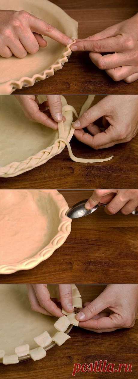 6 способов украшения краёв пирога | Хитрости Жизни