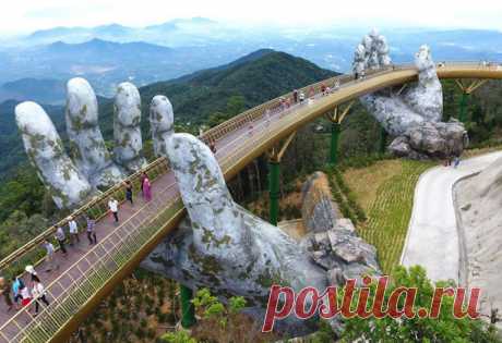 Золотой мост во Вьетнаме — прикосновение к небу