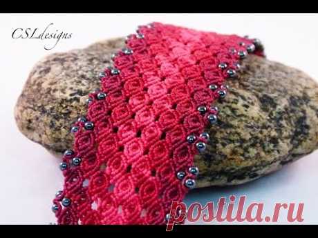 Rosebud micro macrame bracelet⎮ Valentines - YouTube