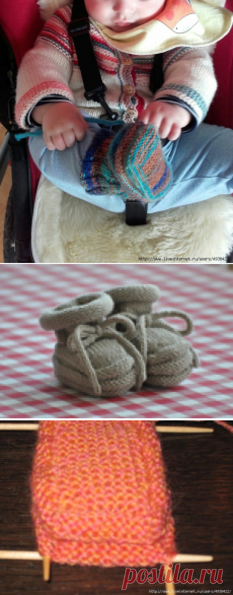 Christine's Stay-On Baby Booties by Christine Bourquin. Пинетки спицами.