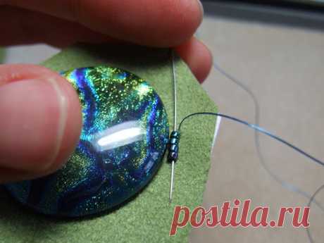 embroidery cabochon tutorial - crafts ideas - crafts for kids