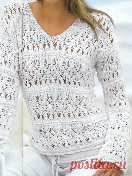 Великолепный пуловер | Вязание для женщин | Вязание спицами и крючком. Схемы вязания.