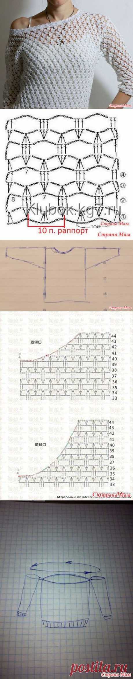 Кофточка-сетка он-лайн: Дневник группы &quot;Вяжем вместе он-лайн&quot; - Страна Мам