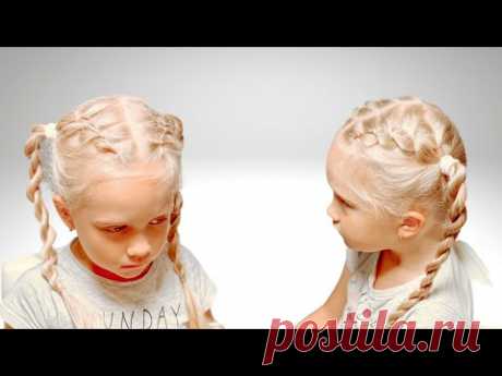 Косички для девочек | Прически в школу на длинные волосы - YouTube
