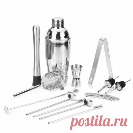 Cocktail Maker Set Shaker Mixer Stainless Steel Bar Bartender Drink Making Kit - US$24.99