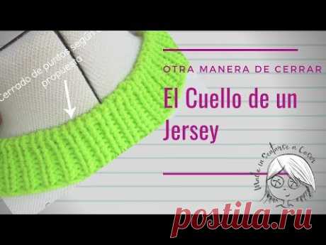 (4195) Otra manera de cerrar un cuello de jersey - YouTube