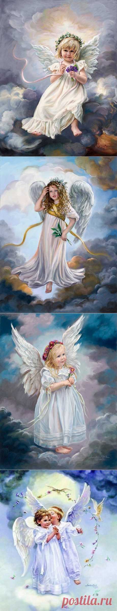 Ангелочки от американской художницы Sandra Kuck.Силы дают мои милые ангелы, Светлой любовью я их дорожу....