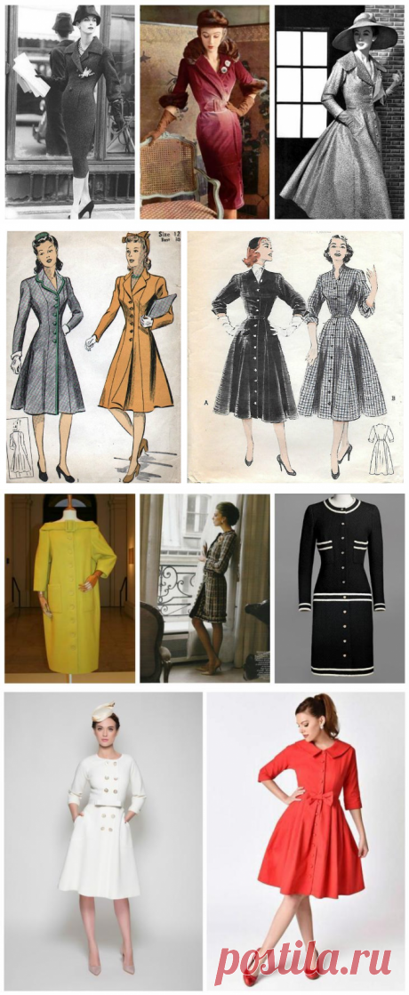 Современное ретро: что такое платье-пальто и как его носить