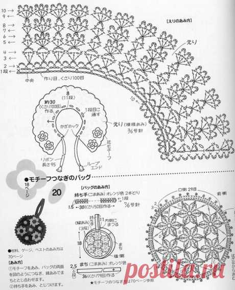 Схемы воротничков крючком.