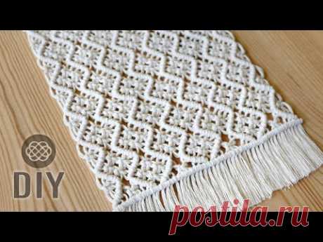 WAVY MESH MACRAME TABLECLOTH PATTERN TUTORIAL