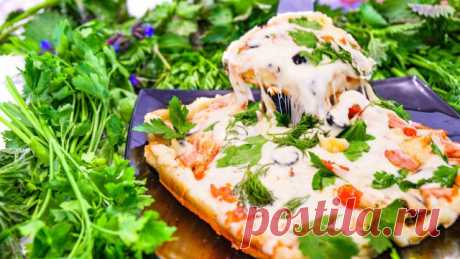 Пицца на сковороде с колбасой и сыром быстрая рецепт фото пошагово и видео - 1000.menu
