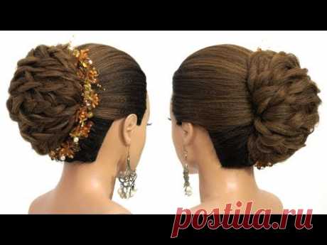 Bridal Updo Tutorial. Wedding Prom Hairstyles For Long Hair
