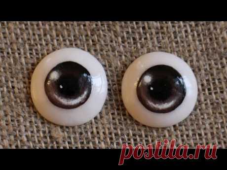 Роспись и лепка глаз из полимерной глины - YouTube