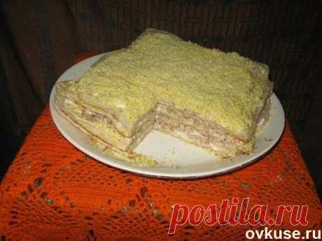 Бутербродный торт с рыбной начинкой - Простые рецепты Овкусе.ру