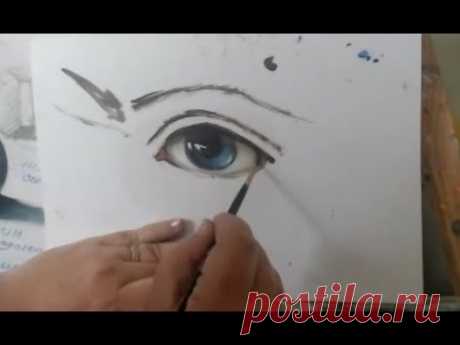 Как нарисовать глаз за 10 минут(вырезка из Курса Портрет)Ссылка на курс внизу под видео.