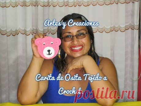 CARITA DE OSITA (APLICATIVO) TEJIDO A CROCHET