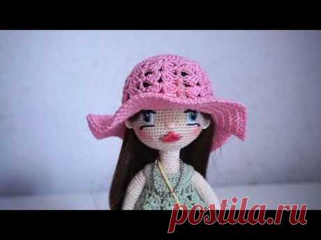 Crochet hat for doll head size 18 20 cm