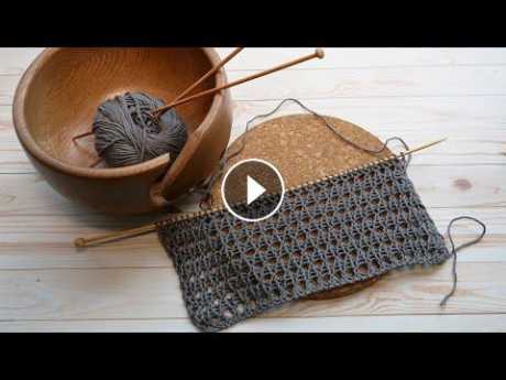 Легкая сетка на резинке спицами Rib Mesh Stitch knitting pattern Легкая сетка на резинке спицами Rib Mesh Stitch knitting pattern...