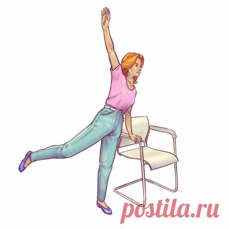 6 упражнений для плоского живота, которые можно делать прямо на стуле | Всегда в форме!