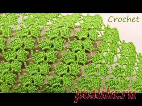 Всего 1 ряд! СУПЕР лёгкий УЗОР крючком ВЯЗАНИЕ для начинающих  💚 EASY Pattern Crochet for beginners