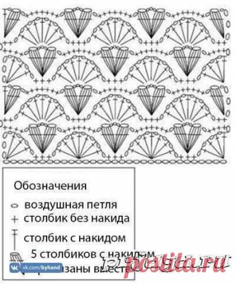 ​Очень красивый плотный узор крючком