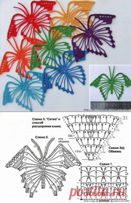 Вяжем ажурную бабочку из категории Интересные идеи – Вязаные идеи, идеи для вязания