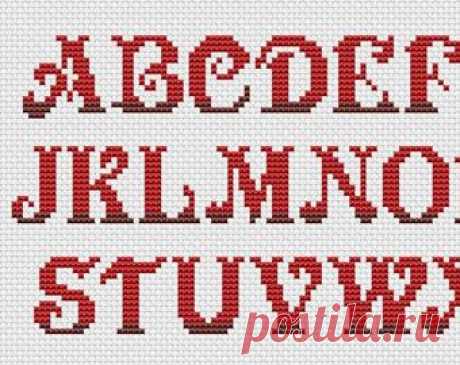 Christmas Alphabet Counted Cross Stitch Pattern in PDF for | Etsy