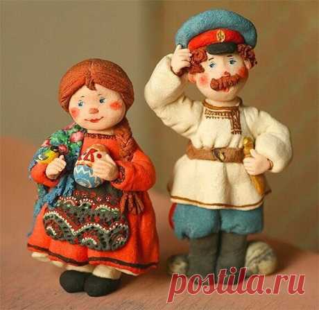 Куклы из солёного теста Валентины Петруниной. Мимо таких куколок очень сложно пройти мимо!