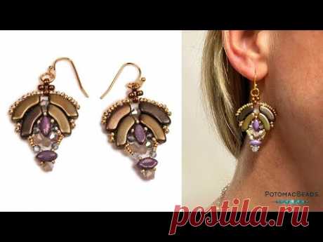 Dropping Quadbow Earrings - DIY Jewelry Making Tutorial by PotomacBeads