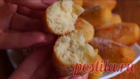 Быстрые мини пирожки-пончики на кефирном тесте