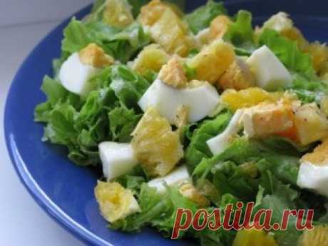 Зеленый салат с апельсином | Вкуснолог...