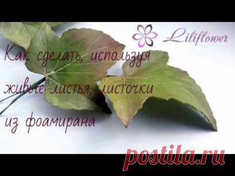 Как сделать листья из фоамирана,  используя живые
