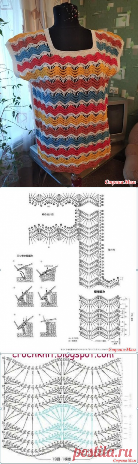 Летняя кофточка или пристрой остатков - Вязание - Страна Мам