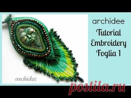 Embroidery | Tutorial | Foglia | Incastonatura | DIY Embroidery Leaf | 1