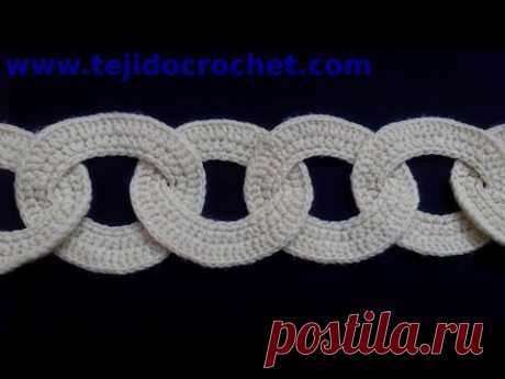 Bufanda con motivos circulares en tejido crochet tutorial paso a paso. - YouTube