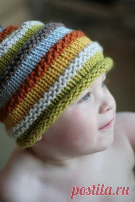 boy's knit hat with colourful stripes.  size 18 months to 4 years. so delicious you could eat it up!    featuring soft, Vanna White yarns.  these yummy yarns are machine washable and dryable, ideal for busy parents.  lovingly knit in the round, no seams for babys head and appreciated by photographers.    three lovely stitches on this super cute and stretchy hat. itll be around for awhile...makes a lovely gift!      this listing is for size 18 months-4 years (shown in photo...