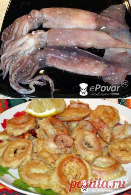 Калмары пане — Рецепт приготовления с фото — Горячие блюда, Блюда из рыбы и морепродуктов
