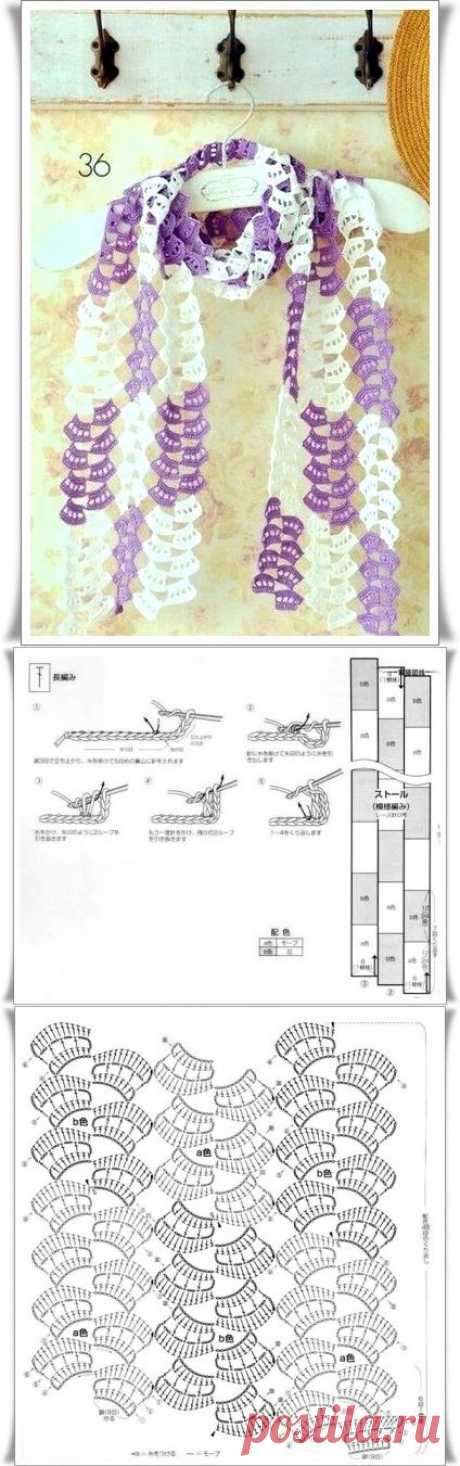 Шарфик крючком.