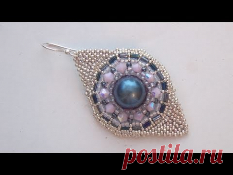 BeadsFriends: Beaded earrings tutorial - How to make a point on the Wheel Earring | Beading Tutorial