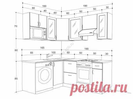 Эскиз угловой кухни с размерами, бесплатные фото, обои, ...