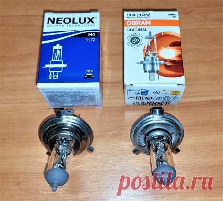 Сравнение ламп H4 Neolux и Osram