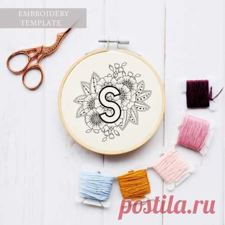 LETTER Embroidery PDF Pattern Letter Embroidery Initial | Etsy Moldova